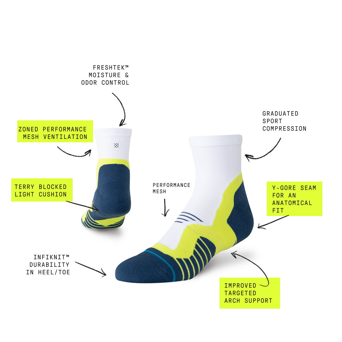 WOMENS PACE LIGHT QUARTER | Stance